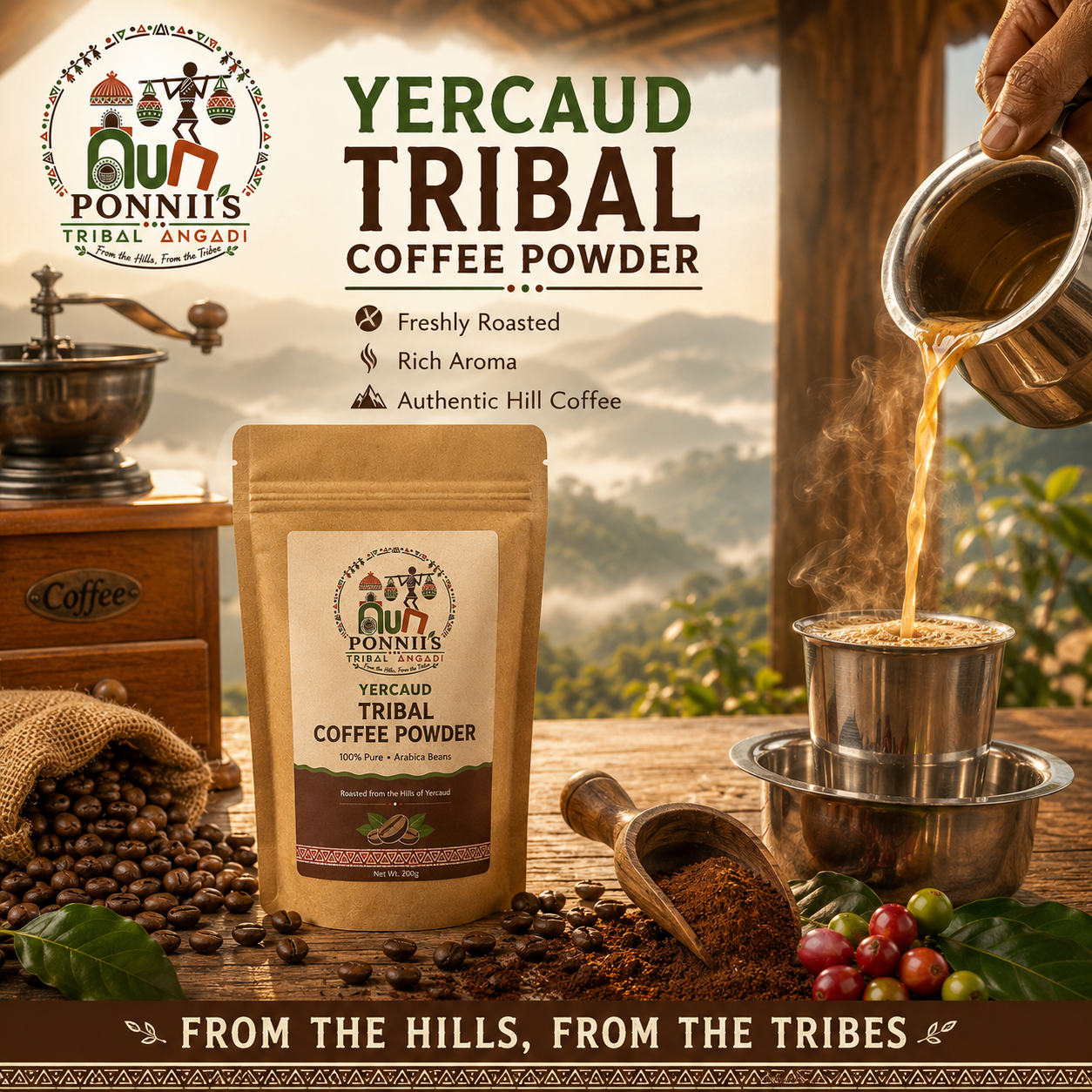 Yercaud Tribal Coffee Powder 500g - Image 4